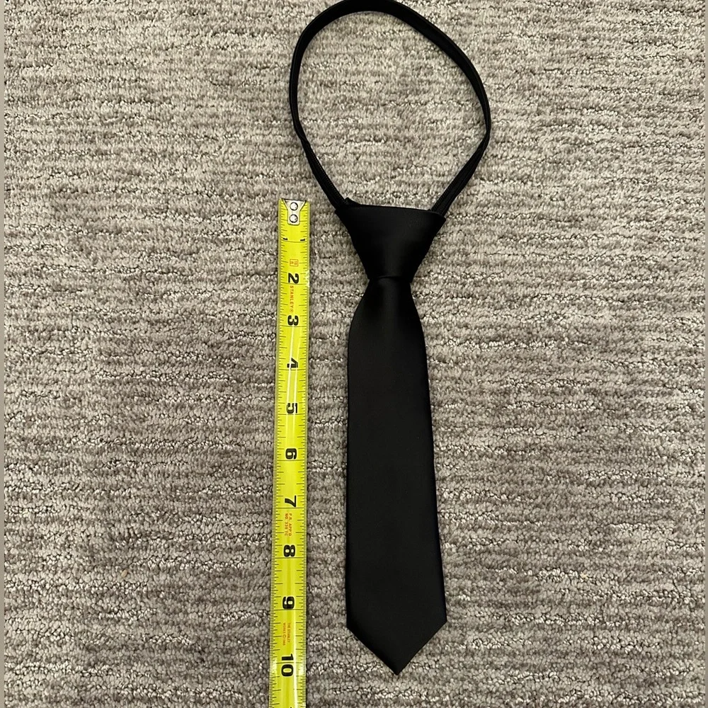 Classic Black Zipper Necktie